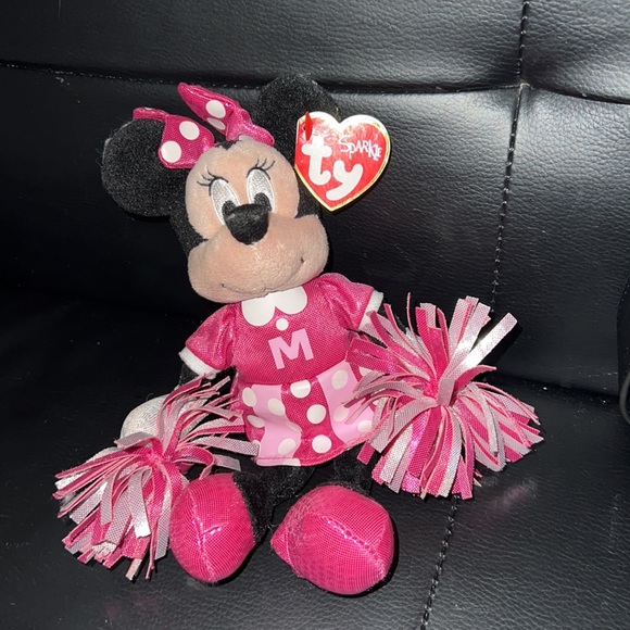 Disney TY Sparkle Beanie Buddies 8" - Minnie Mouse Cheerleader. New with tag. - Picture 7 of 7